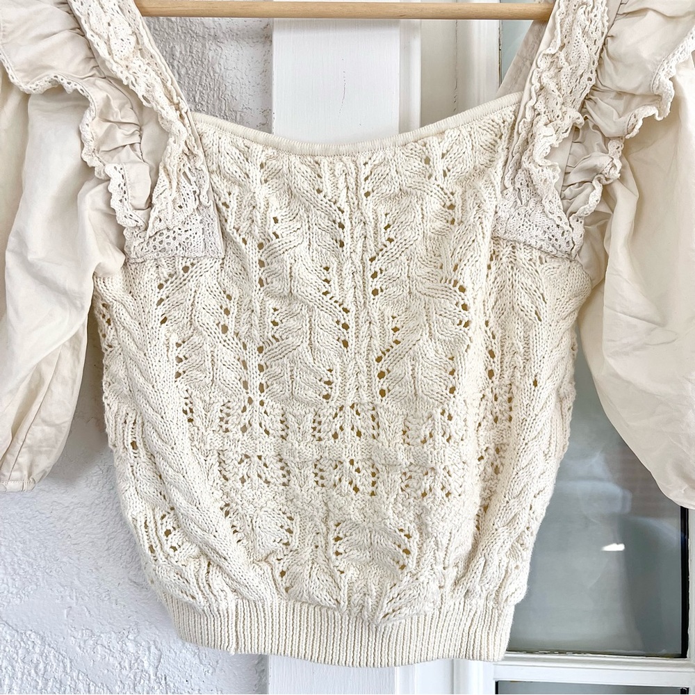 En Saison Cream Lace Top - Picture 9 of 15